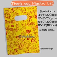 Bag/ Thank you Bag/ Goodie Bag Plastic Bag (4x6)(5x8)(6x9)(8x11)