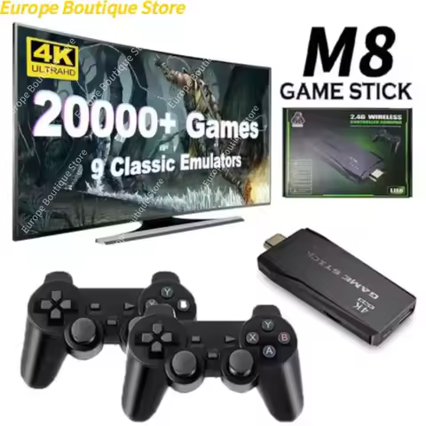 M8 game console 2.4G wireless double TV game console HDMI high definition PS arcade 20,000 games