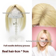 6*9  7*10 Needle Delivery 100% Human Hair Piece 613 Color Hair Topper Hair Replacement Cover White H