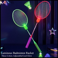 YIYI With Light Luminous Badminton Racket Single And Double Racket Ultra-Light Sports Equipment Durable Badminton Racket Set Sports