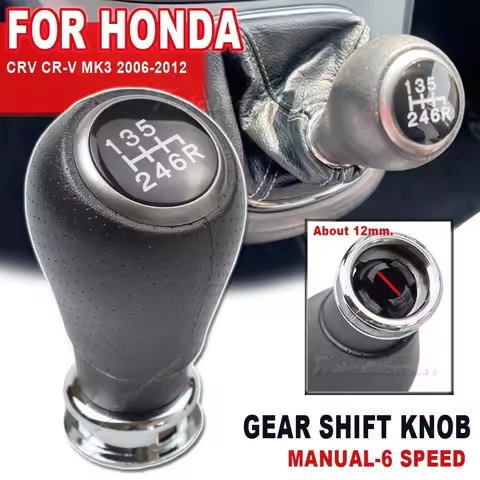NEW For Honda Crv Mk3 2006-2012 Manual 6 Speed Gear Knob Gearknob Gear Stick Lever