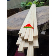 Pine wood bar 1.3cm thick x 2cm wide x 150cm-120cm-100cm-80cm long used to make braces, picture fram