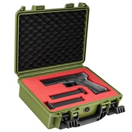 Gun Case TSA Approved Pistol Case Hard Shell Waterproof & Foam Shock Proof, 11”*9.4”*4.5” Travel Gun
