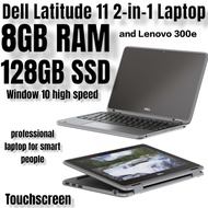 Windows Laptop Dell Latitude 2 in 1 Pentium 11.6 Inch HD Display Laptop murah low price free gift