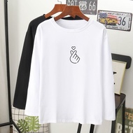  T-shirt viral cintaku 사랑해요 baju Korean style 3xl lengan panjang perempuan/long sleeve women/#muslim