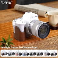 Canon 200D 200DII Leather PU Camera Half Case Base for Canon EOS 200D Mark II M50 M50 II MARK II M5 