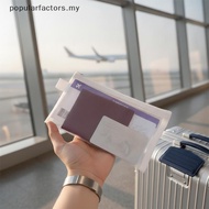 [Popularfactors] Transparent Mesh Travel Passport Holder Portable See-through ID Storage Pouch 1/3/5