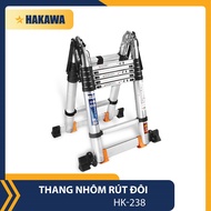 THANG NHÔM RÚT ĐÔI CHỮ A XẾP GỌN CAO CẤP HAKAWA HK-238 (3M8 ) - HÀNG CHÍNH HÃNG - BẢO HÀNH 2 NĂM
