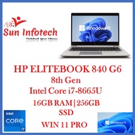 [New Arrival-Refurbished] HP ELITEBOOK 840 G6 CORE I7 -8665U | Intel Core i7-8th Gen | 14.0-Inch FHD | 16GB RAM | 256GB SSD | Windows 11 Pro | MS office | 2 month warranty