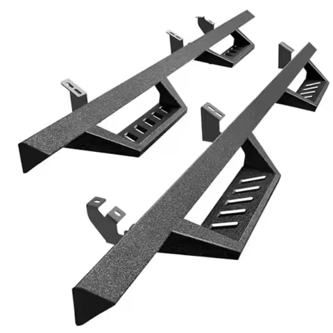 LanderX Running Board for 2024-2026 Tacoma Hybrid Double Cab Black Steel Drop Step Side Step Rail Ne