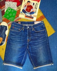 Evisu Japan Fabric NO. 2 indigo washing Selvage denim shorts          29"腰圍      🇯🇵日本人氣丹寧服裝品牌