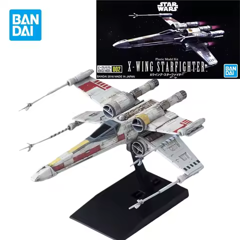 Bandai Original STAR WARS Anime X-WING STARFIGHTER Action Figures Miniature Collectible Model Orname