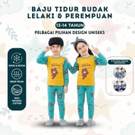 160(13-14y)100% Baju Tidur Budak Lelaki Perempuan Cotton Unisex Korean Pyjamas Matching Design / Sed