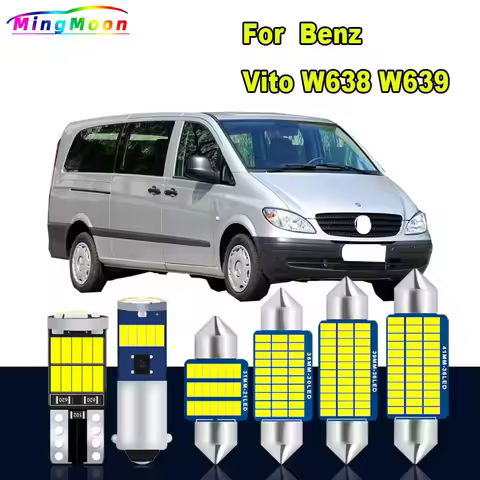 Canbus No Error For Mercedes Benz Vito W638 W639 Auto LED Interior Map Dome Trunk Light Kit Car Led 