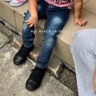 converse all black kids shoes