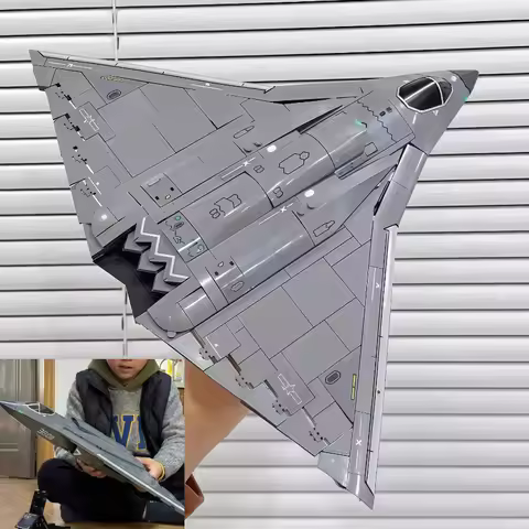 Chinese Fighter Jet J-36 Sixth Generation Stealth Fighter Assembled Airplane Model Boy Birthday Gift