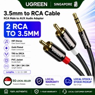 UGREEN 3.5mm to RCA Cable, RCA Male to Aux Audio Adapter HiFi Sound Headphone Jack RCA Y Splitter RC