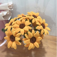 Odd 1 branch of velvet sunflowers as a meaningful graduation bouquet gift