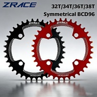 ZRACE BCD96 Bike Chainrings MTB Chainwheels Symmetrical Chainrings, 32T 34T 36T 38T AL7075 CNC Proce