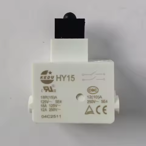 KEDU HY15 Push Button Switches for Miter Saw, On Off Trigger Switch 2NO 18A 125V 12A 250V 5E4 CE CQC