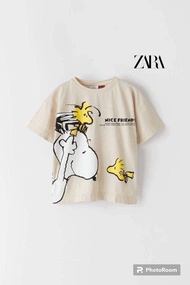 Zara เสื้อยืดเด็กลาย Snoopy แบรนด์แท้ มือ 1 พร้อมส่ง