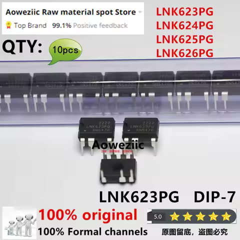 Aoweziic 2024+ 100% New Imported Original LNK623PG LNK624PG LNK625PG LNK626PG DIP-7 Power Switch IC