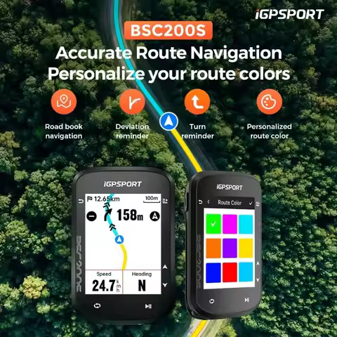 iGPSPORT BSC200S GPS Route Navigation Bike Computer SRMINI HR50 HR70 Wireless Bicycle Speedometer Cy
