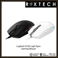 REXTECH Logitech G102 Light Sync Gaming Mouse with Customizable RGB Lighting/6 Programmable Buttons/