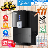 MIDEA NEW DESIGN Hot/Ambient/Cold Tabletop Water Dispenser X11 - Compressor Cooling - 4 Korea Halal Water Filter