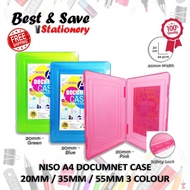 BEST & SAVE NEW NISO Document Case A4 | Plastic Document Paper File Holder Box School Office | Beg P
