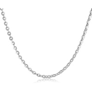 ZHOU LIU FU 周六福 925 Sterling Silver Necklace Thin Chain for Women Men 42cm BY057445