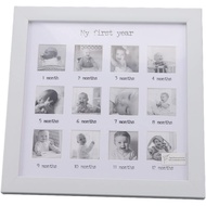 Estink First Year Photo Frame, First Year 12 Months Newborn Monthly Picture Frame Nursery Wall Decor
