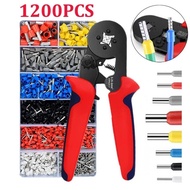 1200pcs Ferrule Crimper Plier Kit 0.25-6mm2 Tubular Terminal Crimping Tool Wire Terminal Connector H