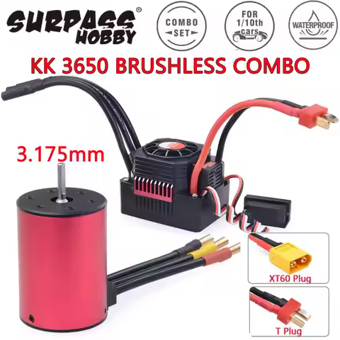 Surpass Hobby KK 3650 Combo Waterproof Brushless Motor 7700/6900/4500/3600/3100KV 3.175mm Shaft w/ 6