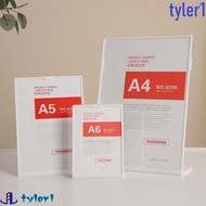 TYLER1 Acrylic Sign Holders, Plastic L-Shaped Menu Display Stand, Art Display Frame A4 a5 a6 Anti Dr