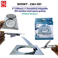 PVC /Stainless steel insects /Hair and odour control / Drain floor Grating cover / floor trap (6”x6”