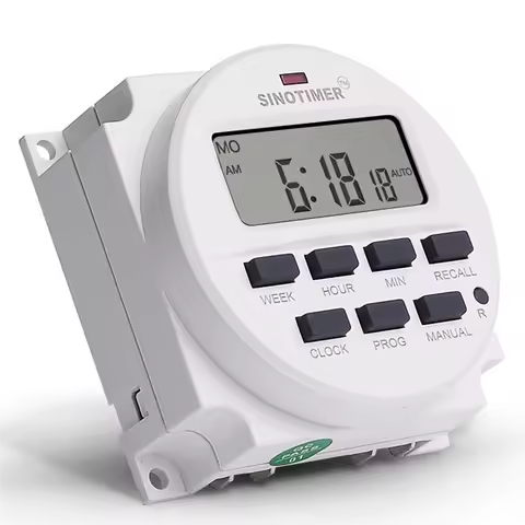SINOTIMER TM618H-4 DC 12V Volt Voltage Output Digital 7 Days Weekly Programmable Timer Switch Time R