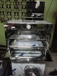 2 Layer oven, 14x18, Gas type, With Gauge, Pure Stainless, Pizza Oven, For Baking
