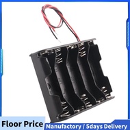 5 x 1.5V AA Battery Slot Holder Case Box Wire Black