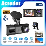 Acroder Dashcam Car WIFI 3 Cameras 1080P HD Night Vision Loop Recording 24 Hours G-sensor Parking Mo
