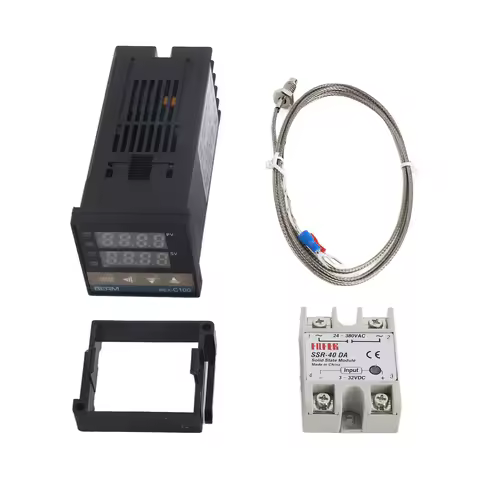 K Thermocouple Probe Cable REX-C100FK07-V*AN Intelligent Temperature Controller SSR Output + SSR-40 