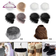 deevoka 4x Faux Fur Fabric Fuzzy Fur Costume Craft Toy DIY Artificial Fabric Patches for Gnomes Bear