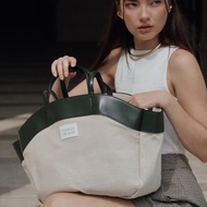 泰國Maison De Auri Milan Olive 米蘭 - 橄欖綠 帆布皮革包