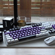 irocks K74R 機械式鍵盤-熱插拔Gateron軸-RGB背光-白紫晶 注音版
