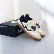 Daf N Co - Unisex Shoes for Men and Women Atena Series Cream Black Snakers Casual Premium Original
