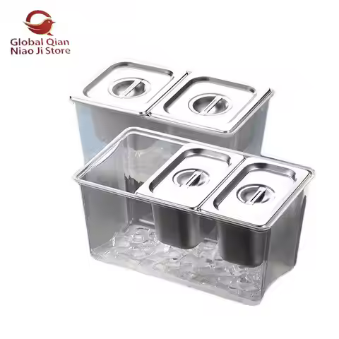 Shelf with lid Rectangle milk tea shop jam box rack Commercial lattice basin can add ice cubes Ice p