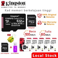 ♥COD Free Send adapter + card reader+100% original authentic Kingston SD Card Micro Sd Card Memory C