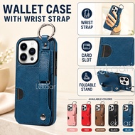 Leather Wallet Case for Samsung Galaxy A05 A05s A15 A25 S25 S24 S23 S22 S21 FE Plus Ultra Adjustable