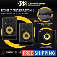 KRK ROKIT 7 G5 7" Powered Studio Monitor with Studio Monitor Isolation Pads - Pair (RP7G5)