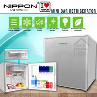 NIPPON NMF-A50 SINGLE DOOR MINI FRIDGE MINI REFRIGERATOR MINI BAR PETI AIS MINI 50L (SILVER) ENERGY EFFICIENT SILENT